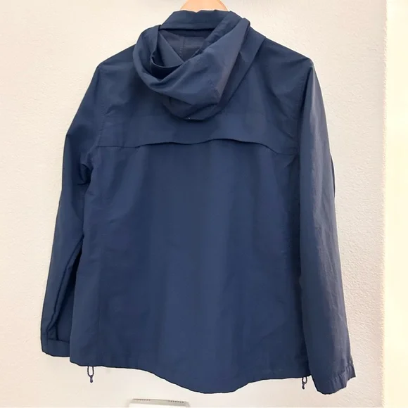 Lands End women’s Rain Jacket wind breaker large navy - Picture 2 of 11